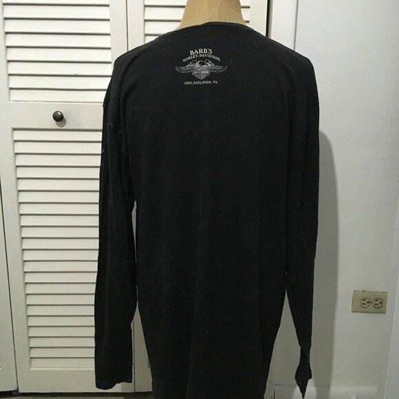 Harley Davidson Long Sleeve T Shirt Eagle BIG Graphic Wing Span USA Size 2XL - Picture 5 of 7